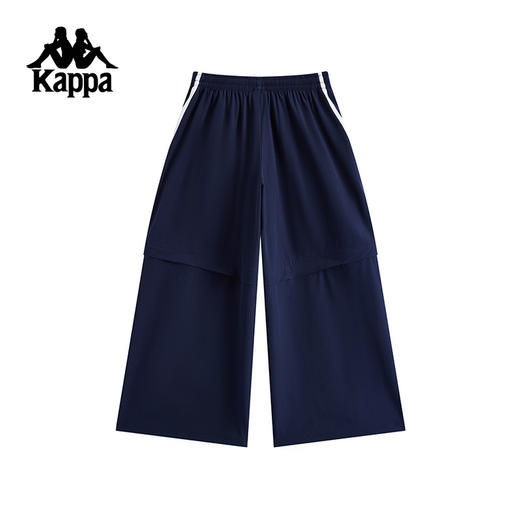 Kappa卡帕背靠背防泼水运动长裤女款拆卸裤腿弹力裤子针织阔腿裤K0F42AY04 商品图4