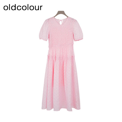 oldcolour夏季新款法式气质百搭甜美宽松短袖连衣裙女Q281024A1 商品图2