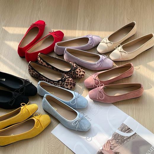 【灵动且浪漫 慵懒且知性】凯撒KAISER法式蝴蝶结复古方头芭蕾舞蹈鞋 舒适好穿  养眼百搭 八色可选（KS1208） 商品图2