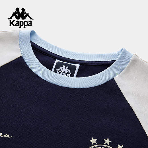 Kappa卡帕背靠背夏季运动t恤女2025新款纯棉圆领短袖休闲透气上衣K0F42TD16 商品图3