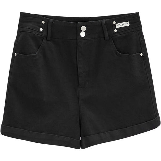 【微胖定制】 IEF/爱依服2025大码女装夏季 微胖韩版简约纯色通勤百搭短裤DP0224- 商品图4