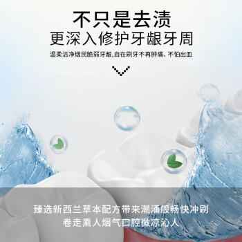 红印（Red seal）新西兰进口烟民薄荷牙膏100g 无氟烟民牙膏双重薄荷味 洁净口腔 商品图5