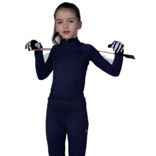 春秋四季儿童马术T恤长袖骑马装备高弹训练马术服装套装yt004/mk025QS 商品图1