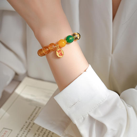 【手串】五路财神金箔琉璃手串 商品图3