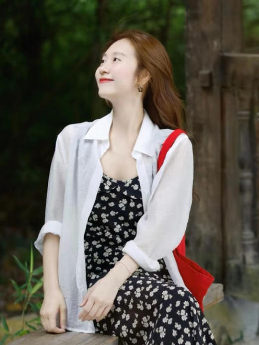 【百图lulu定制】【凉风防晒衫】凉感醋纤混纺  后背蝴蝶结 细绳 长袖防晒衫 商品图8