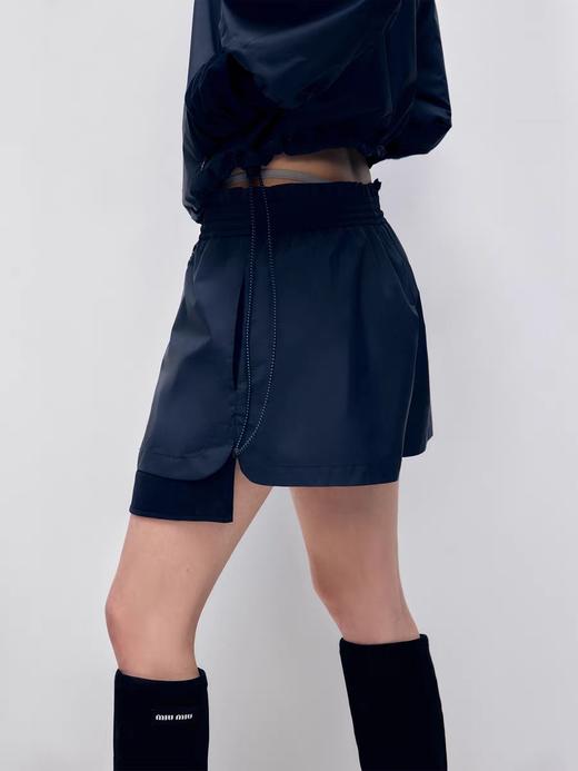 出逃赤岗西/25SSK151/原创撞色双层运动抽绳短裤 商品图1