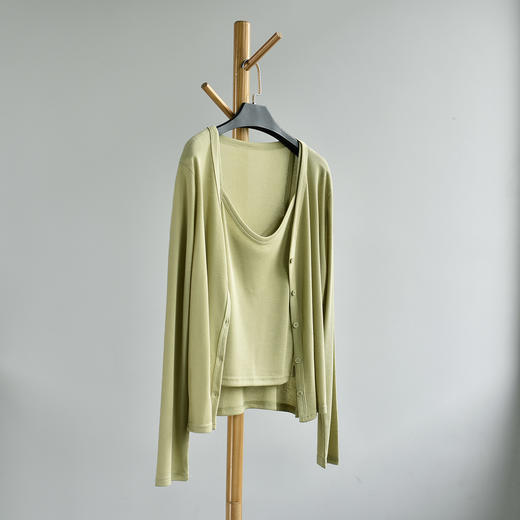 丁摩 【开衫套装】春季新款女装针织开衫吊带上衣开衫套装女空调衫5ZF-208 商品图5