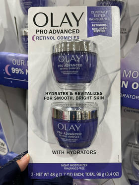 Olay玉兰油紫瓶晚霜， 刚发布的抗老新品哦。  不拆包装发货， 美国🇺🇸直邮特价399元/2瓶装🉐