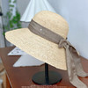 丁摩 【可折叠】超细拉菲草帽夏季手工编织天然植物大檐渔夫帽简约大牌5ZF-2901 商品缩略图3
