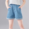 笛莎Deesha 童装女童裤子2025夏新款女童休闲卷边牛仔短裤 商品缩略图3