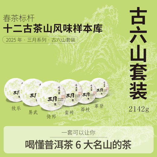 【三月系列】元昌号2025年三月十二茶山/古六山/新六山/微小产区套装357克生饼 商品图1