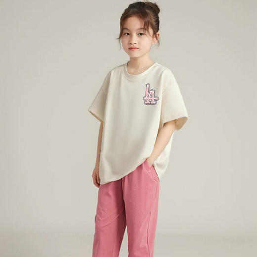 【单拍不发货，加购3件立减为79元】LA&WP联名款宽松休闲风T恤 儿童款 经典百搭 多款可选 商品图7
