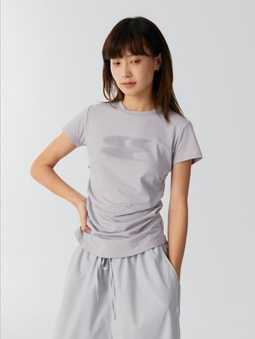 CryingCenter2025新配色凉感系列天丝莫代尔渐变logo褶皱收腰上衣 商品图3