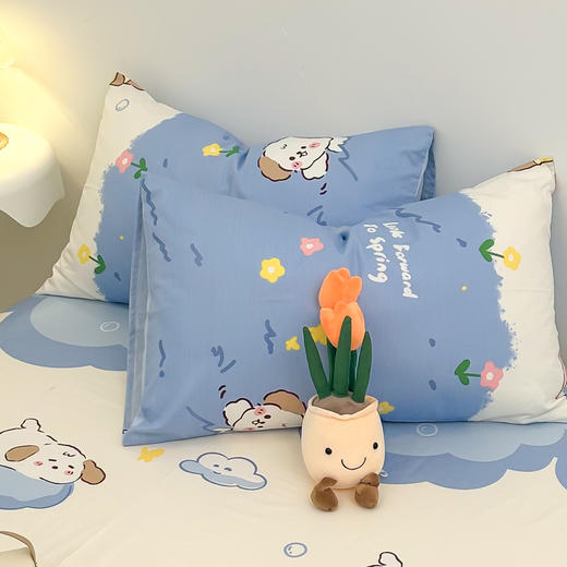自然醒40支全棉小清新纯棉枕套一对装48cmx74cm儿童枕头套单个枕芯内胆套女JY 商品图8