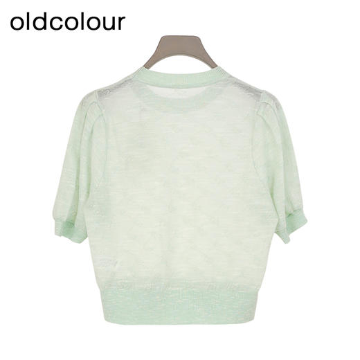 oldcolour夏季新款纯色时尚通勤简约宽松短款套头上衣女Q210505A1 商品图3