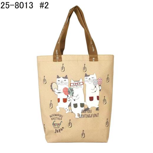 日本kusuguru刺绣猫咪帆布包 商品图1