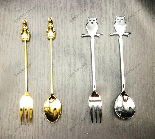 日本进口高桑金属猫头鹰勺子 商品图1