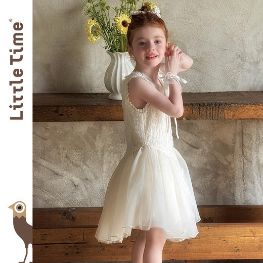 Little time女童公主裙夏季小女孩连衣裙2025儿童背心裙礼服纱裙 商品图1
