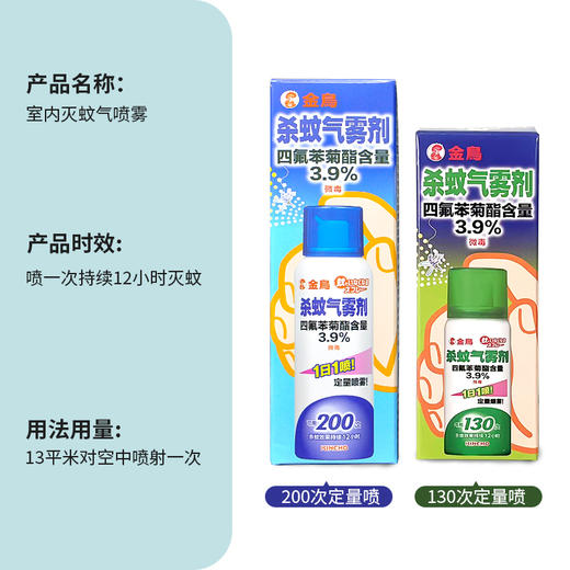 日本金鸟kincho有效防驱蚊定量喷雾家用室内神器成人家用驱蚊液灭蚊喷雾花露水 商品图1