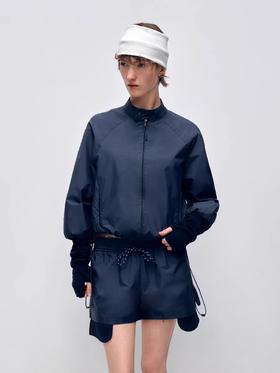 出逃赤岗西/25SSW130/原创撞色拼接户外运动休闲防水花苞抽褶夹克