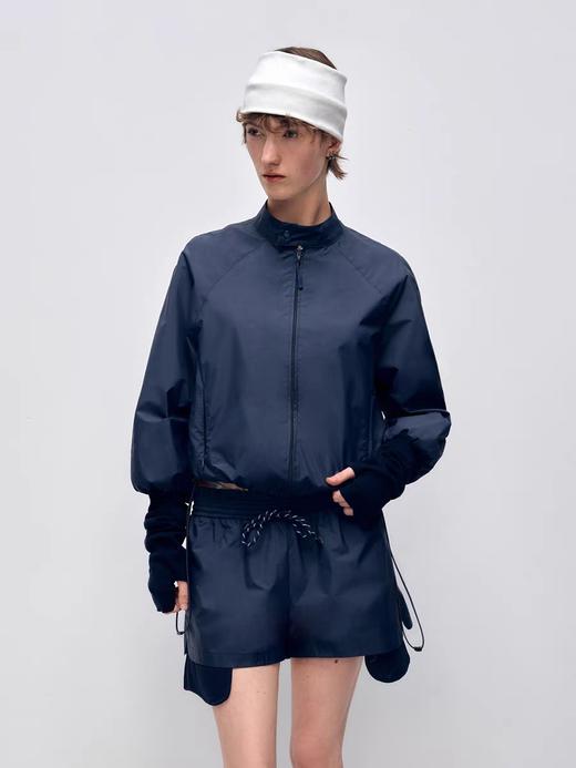 出逃赤岗西/25SSW130/原创撞色拼接户外运动休闲防水花苞抽褶夹克 商品图0