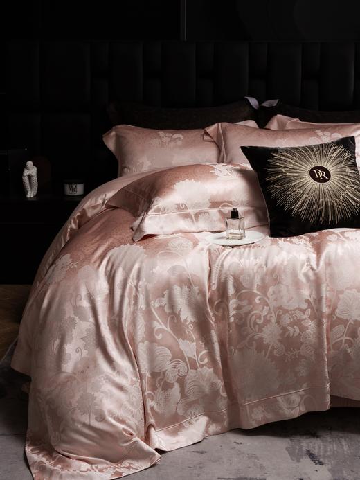 自然醒千帧锦丝缎提花镂空纯色四件套高端真丝棉贡缎别墅风凉感冰丝滑床上用品KY 商品图11