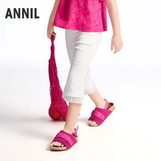 【实体店同款】女童全腰七分针织裤夏季新款安奈儿童装XG526702 商品图0