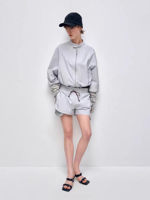 出逃赤岗西/25SSW130/原创撞色拼接户外运动休闲防水花苞抽褶夹克 商品图2