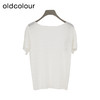 oldcolour夏季新款简约通勤百搭短袖针织套头上衣女DQ280501A1 商品缩略图0