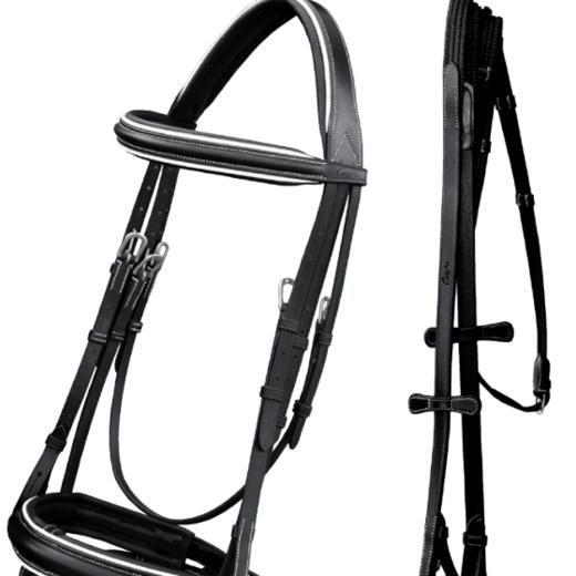 舞步水勒缰绳牛皮水勒缰马术用品骑马1084QS 商品图2