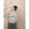 牧衣游原创 手工刺绣苎麻炒色套头衫轻薄柔软文艺百搭上衣 揽流光 商品缩略图2