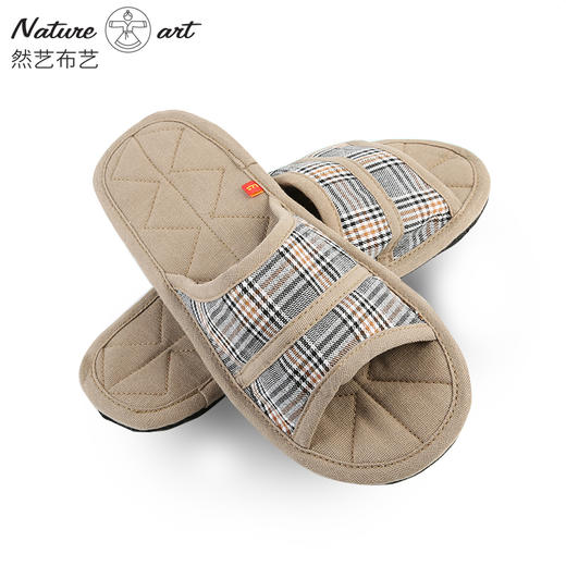 手工千层底超静音软底布艺拖鞋 男款 商品图5