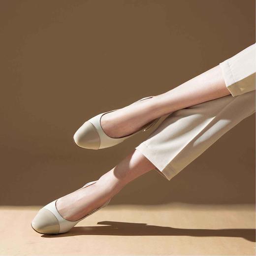 顺丰包邮41036洛诗琳夏季新款设计感小香风拼接后空粗跟凉鞋11121 商品图2