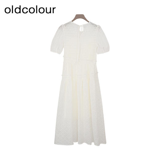 oldcolour夏季新款法式气质百搭甜美宽松短袖连衣裙女Q281024A1 商品图1