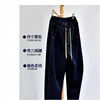 丁摩 【明线弯刀牛仔】春夏新款女装明线弯刀阔腿直筒长腿休闲女裤5ZF-364 商品缩略图3