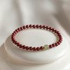 丁摩 原矿高含量朱砂透光和田玉手链情侣古风本命年礼物男女5ZF-1 商品缩略图4