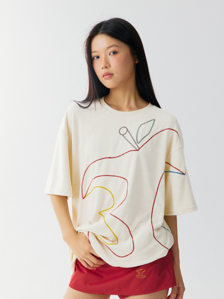 CryingCenter 3C苹果毛巾锁链绣T恤 哭喊中心