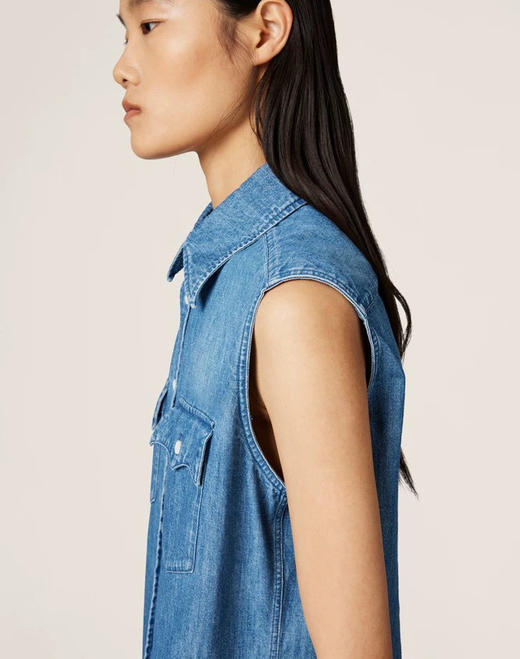 【高品质私服】【MU女士钱布雷无袖衬衫】春夏日穿着不闷汗、不束缚N1267-CC【无标出货 介意慎拍】 商品图8