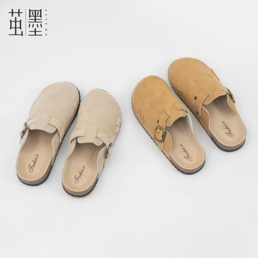 优选丨【买一赠一】茧墨 复古包头懒人半拖勃肯鞋（脚宽、脚背高拍大一码） 商品图1