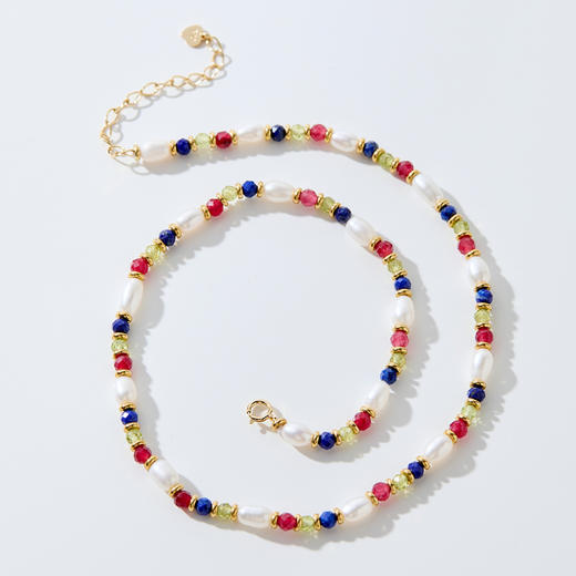 pearl moments  彩云之南 彩石珍珠项链青金石红玛瑙串珠【该商品不支持用券】 商品图6