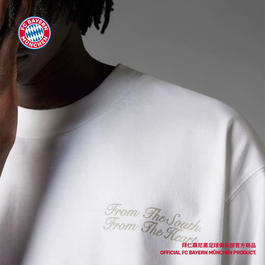 【官网同款】拜仁慕尼黑足球俱乐部丨春夏白色BSTN联名男女休闲短袖印花T恤 商品图3
