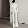 IWY/栀子花白西服套装气质女神范高端肌理感单排扣西服职业正装白色阔腿裤CP2228 商品缩略图4
