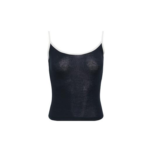 oneup撞色花边天丝羊毛吊带 商品图7