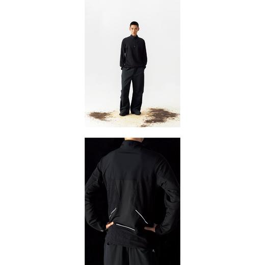 CryingCenter 立体方格半拉链拼料长袖 哭喊中心 商品图4