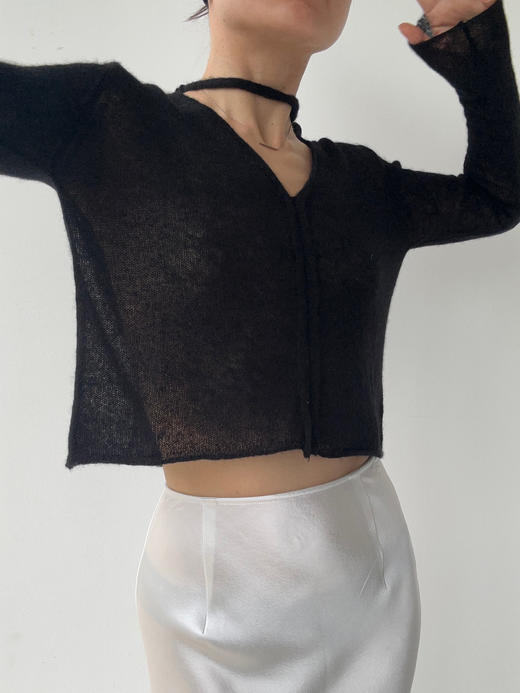 TU｜C05AW24-KW03 领带超轻套头针织上衣 [ 黑BK00 / 白WT00 / 棕BR00 ] 商品图8