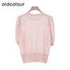 oldcolour夏季新款纯色时尚新中式盘扣圆领毛织套头衫女Q280505A1 商品缩略图3