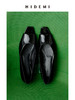 HIDEMI 进口牛漆皮极简设计感鱼嘴镂空露趾小坡跟增高单鞋 白色/黑色 商品缩略图8