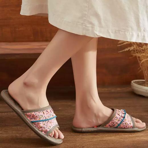 （穿上就不想脱下来）手工千层底超静音软底布艺拖鞋  女款 商品图8