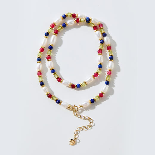 pearl moments  彩云之南 彩石珍珠项链青金石红玛瑙串珠【该商品不支持用券】 商品图5