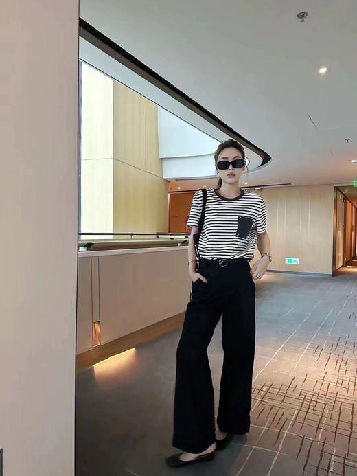 【高品质私服】【ML贴布刺绣条纹短袖T恤】清爽透气，享受来自全棉的舒适魅力G0871-CC【无标出货 介意慎拍】 商品图9